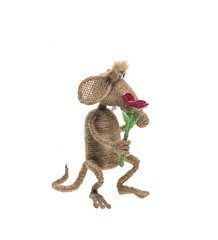 Obraz premium toy decorative mouse on a white background