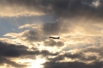 CLOUDS, PLANE, 