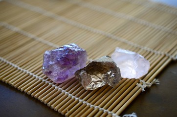 Raw Ametrine, Smokey Quartz, Rose Quartz. Positivity Crystals, Raw Assortment of Healing Crystals, Premium Quality witchcraft healing reiki mediation, witch spells and alter stones. 