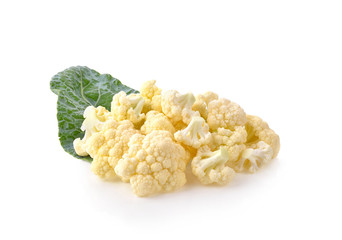 cauliflower on white background