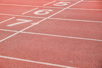 Running track rubber lane
