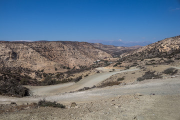 Fototapeta na wymiar Dry hills, south of Crete, Greece
