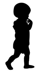a baby body silhouette vector