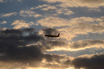 CLOUDS, PLANE, 