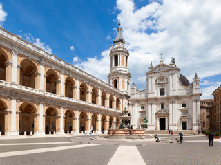 Fototapeta na wymiar the Basilica della Santa Casa in Italy Marche