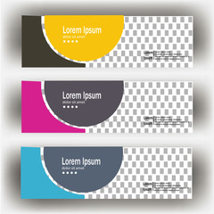 Fototapeta premium abstract modern geometric header banner template illustration vector