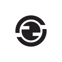 abstract circle geometric global concept logo vector