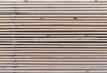 Wood timber in the sawmill