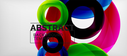 Vector circles abstract background