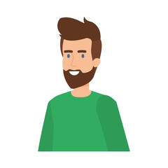 young man with beard avatar character