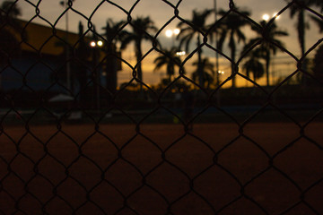 silhouette of a fence