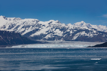 Fototapeta na wymiar Hubbard glacier and icy water, Alaska