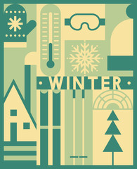 Vector winter background