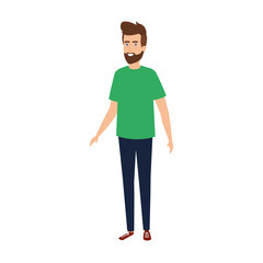 young man with beard avatar character
