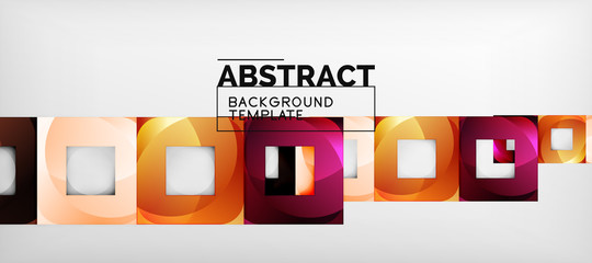 Square background, abstract squares on grey, business or techno template