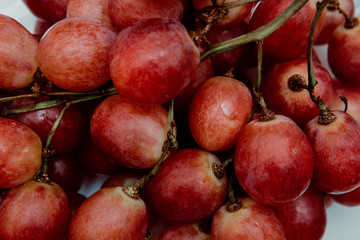 bunch of red grapes close-up