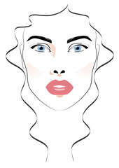 Beautiful woman face