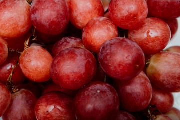 bunch of red grapes close-up