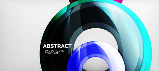 Glossy circles geometric background