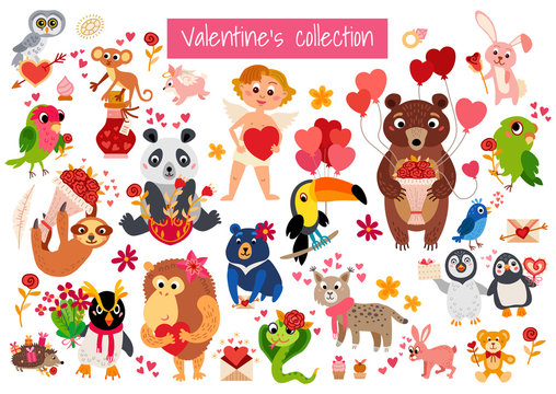 Big Valentine's Day set a cartoon characters