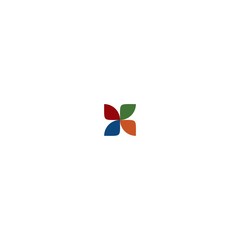 logo rainbow leaf modern