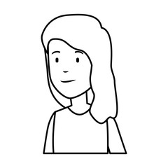 beautiful and young woman character