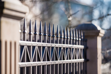The new metal fence