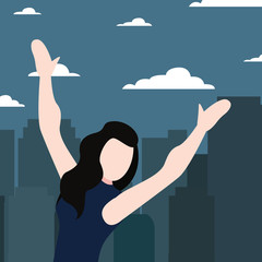 celebrating woman in the city