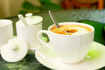 Coffee cup on the table