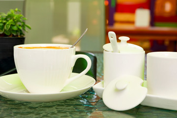 Coffee cup on the table