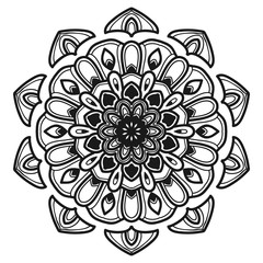 mandala flower illustration vector