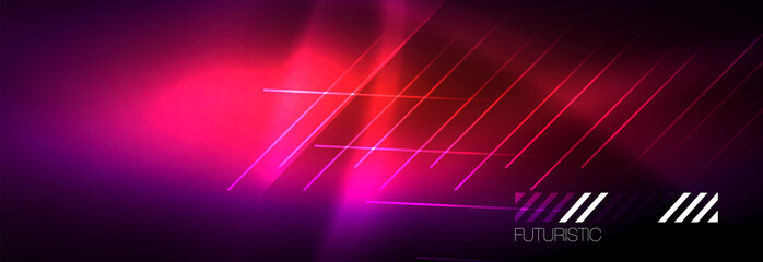 Shiny glowing lights neon color design background