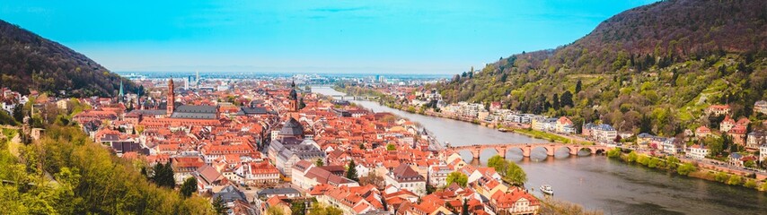 Heidelberg panorama in summer, Baden-Wurttemberg, Germany