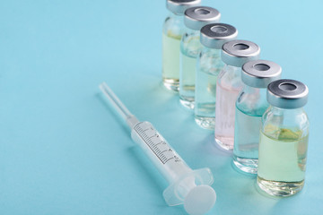 Syringe and vials