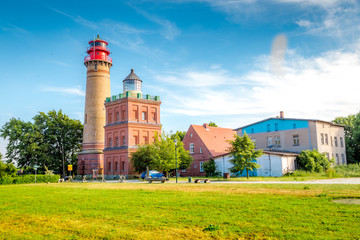 Fototapeta na wymiar Kap Arkona lighthouse in summer, Rügen, Ostsee, Germany