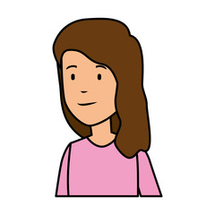 beautiful and young woman character