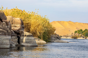 Assuan und Umgebung am Nil in Ägypten.