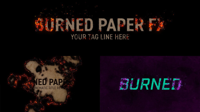 Burned Paper Reveal Title