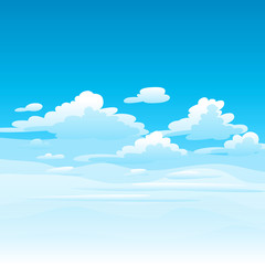 Fototapeta na wymiar Illustration of clouds in sky.