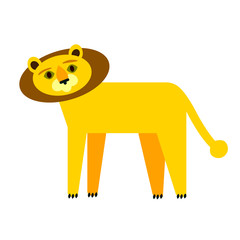 lion flat illustration