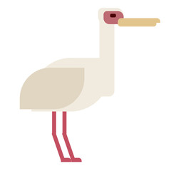 heron flat illustration