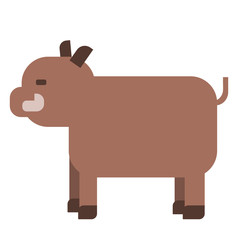 warthog flat illustration
