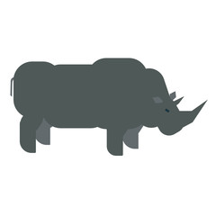 rhino flat illustration