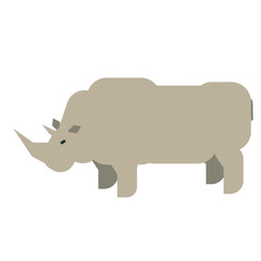 rhino flat illustration