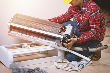 repairing the air conditioner