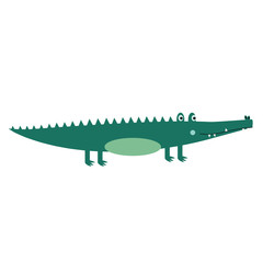 crocodile flat illustration