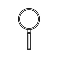 Magnifying glass icon on white background, for any occasion