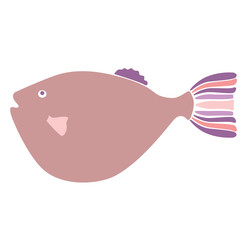 puffer fish flat illustration