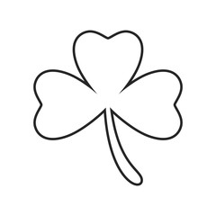 Clover flat icon on white background, for any occasion