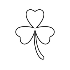 Clover flat icon on white background, for any occasion